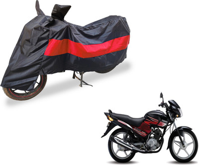 Auto Hub Two Wheeler Cover for Yamaha(YBR 125, Black, Red)