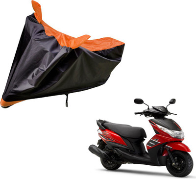 Auto Hub Two Wheeler Cover for Yamaha(Ray Z, Black, Orange)