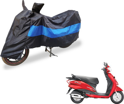 Auto Hub Two Wheeler Cover for Hero(Moto Corp Duet, Black, Blue)