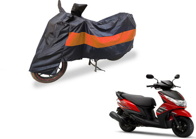 Auto Hub Two Wheeler Cover for Yamaha(Ray Z, Black, Orange)