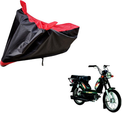 Auto Hub Two Wheeler Cover for TVS(Heavy Duty Super XL, Black, Red)