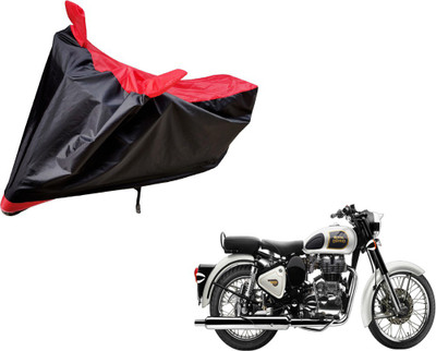 Amanzo Two Wheeler Cover for Royal Enfield(Classic 350, Black, Red)