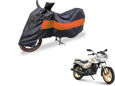 Auto Hub Two Wheeler Cover for TVS(Star City, Black, Orange)