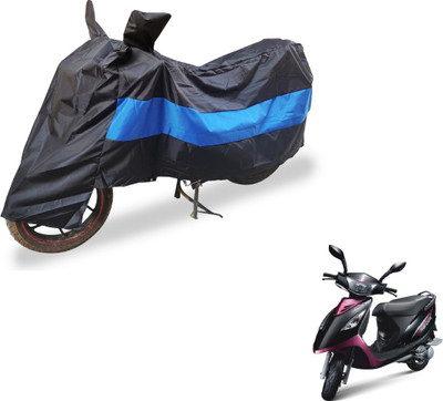 Auto Hub Two Wheeler Cover for TVS(Scooty Streak, Black, Blue)