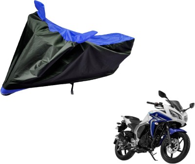 Auto Hub Two Wheeler Cover for Yamaha(Fazer, Black, Blue)