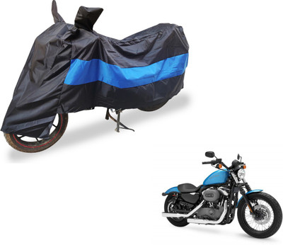 Auto Hub Two Wheeler Cover for Harley Davidson(XL 1200, Black, Blue)