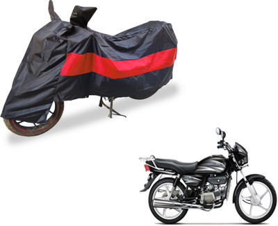 Amanzo Two Wheeler Cover for Hero(Splendor Plus, Black, Red)
