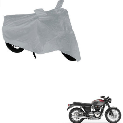 AuTO ADDiCT Waterproof Two Wheeler Cover for Triumph(Twin spark, Silver)
