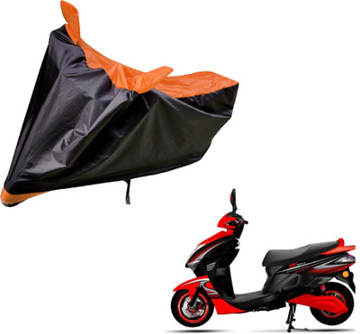 Auto Hub Two Wheeler Cover for Kinetic(Nova, Black, Orange)