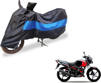 Auto Hub Two Wheeler Cover for Yamaha(Gladiator, Black, Blue)