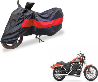 Amanzo Two Wheeler Cover for Harley Davidson(XL 883, Black, Red)