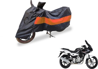 Flipkart SmartBuy Two Wheeler Cover for Bajaj(Pulsar 220 DTS-i, Black, Orange)