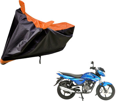 Auto Hub Two Wheeler Cover for Bajaj(Black, Orange)