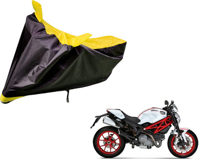 Amanzo Two Wheeler Cover for Ducati(Monster 796 S2R, Black, Yellow)