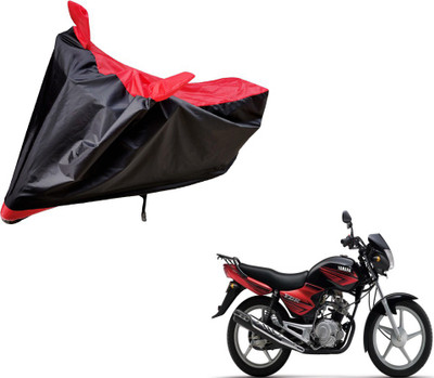 Auto Hub Two Wheeler Cover for Yamaha(YBR 125, Black, Red)