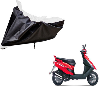 Auto Hub Two Wheeler Cover for Bajaj(Black, White)