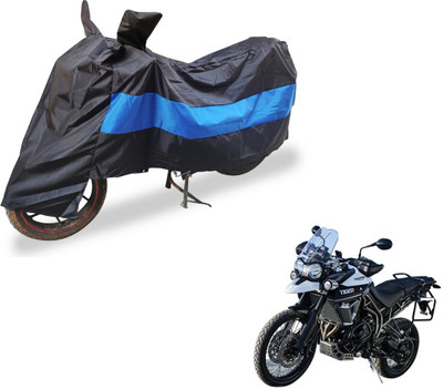 Amanzo Two Wheeler Cover for Triumph(Tiger 800 XCA, Black, Blue)