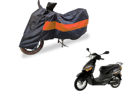 Auto Hub Two Wheeler Cover for Hero(Electric Zippy, Black, Orange)