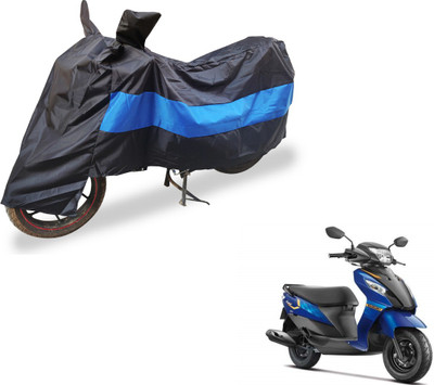 Auto Hub Two Wheeler Cover for Suzuki(Let's, Black, Blue)