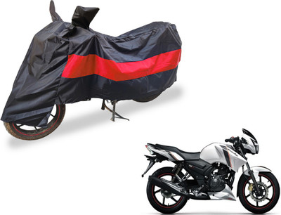 Flipkart SmartBuy Two Wheeler Cover for TVS(Apache RTR 180, Black, Red)