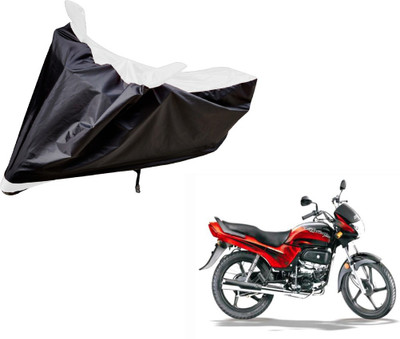 Auto Hub Two Wheeler Cover for Hero(Passion Plus, Black, White)