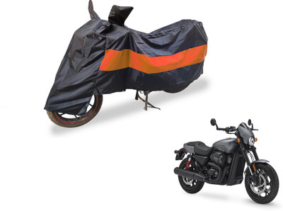 Auto Hub Two Wheeler Cover for Harley Davidson(Black, Orange)