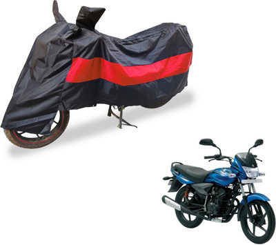 Auto Hub Two Wheeler Cover for Bajaj(Platina, Black, Red)