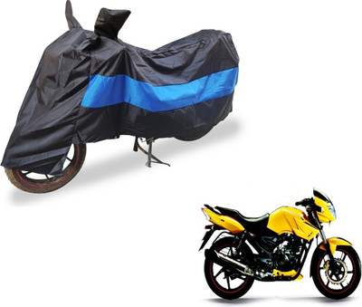 Flipkart SmartBuy Two Wheeler Cover for TVS(Apache, Black, Blue)