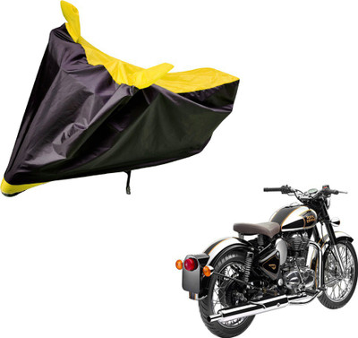 Auto Hub Two Wheeler Cover for Royal Enfield(Classic Chrome, Black, Yellow)