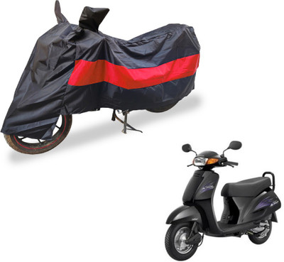 Auto Hub Two Wheeler Cover for Honda(Activa, Black, Red)