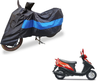 Auto Hub Two Wheeler Cover for Mahindra(Flyte, Black, Blue)