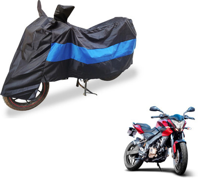 Amanzo Two Wheeler Cover for Bajaj(Pulsar 200 NS DTS-i, Black, Blue)