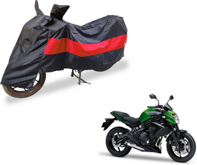 Amanzo Two Wheeler Cover for Kawasaki(Z250, Black, Red)