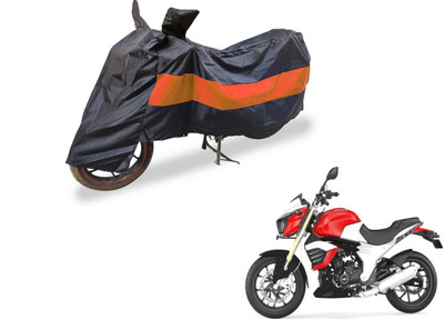 Auto Hub Two Wheeler Cover for Mahindra(Mojo, Black, Orange)