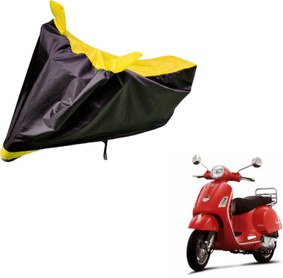 Auto Hub Two Wheeler Cover for Universal For Bike(Vespa LX, Black, Yellow)