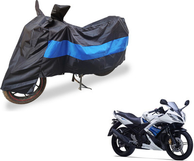 Auto Hub Two Wheeler Cover for Yamaha(YZF R15 S, Black, Blue)