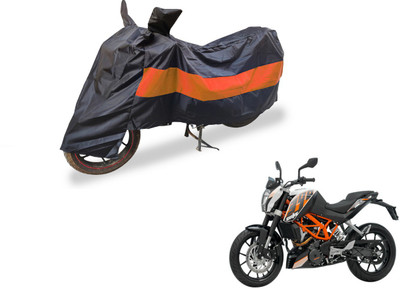 Auto Hub Two Wheeler Cover for KTM(Duke 390, Black, Orange)