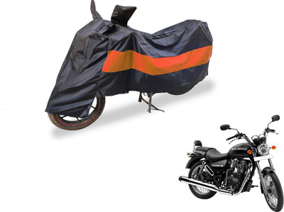 Auto Hub Two Wheeler Cover for Royal Enfield(Thunderbird 350, Black, Orange)