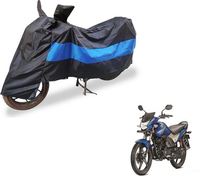 Auto Hub Two Wheeler Cover for Honda(CB Shine, Black, Blue)