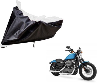 Amanzo Two Wheeler Cover for Harley Davidson(XL 1200, Black, White)