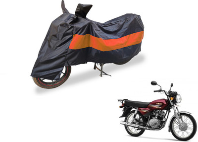 Auto Hub Two Wheeler Cover for Yamaha(Crux, Black, Orange)