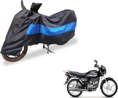 Auto Hub Two Wheeler Cover for Hero(Splendor Plus, Black, Blue)