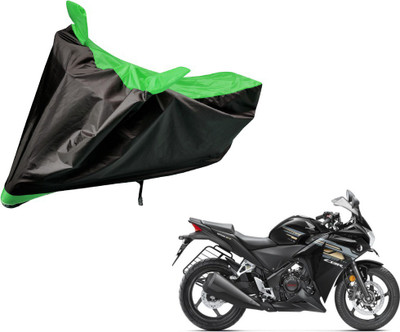 Amanzo Two Wheeler Cover for Honda(CBR 250R, Black, Green)