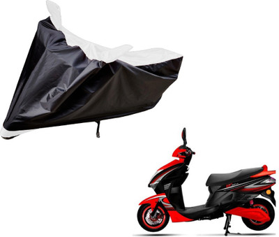 Auto Hub Two Wheeler Cover for Kinetic(Nova, Black, White)