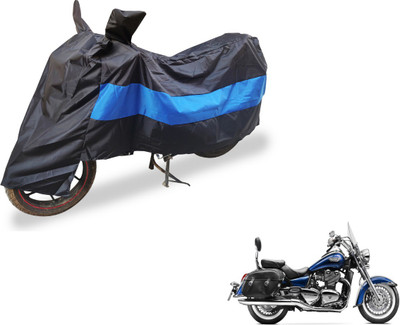 Flipkart SmartBuy Two Wheeler Cover for Triumph(Black, Blue)