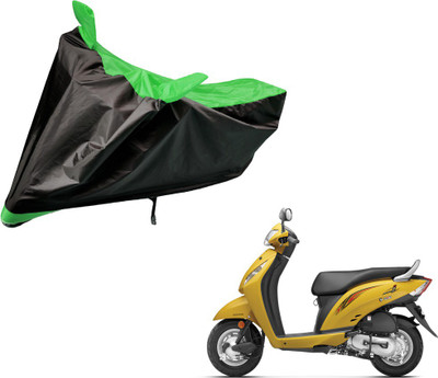 Auto Hub Two Wheeler Cover for Honda(Activa i, Black, Green)
