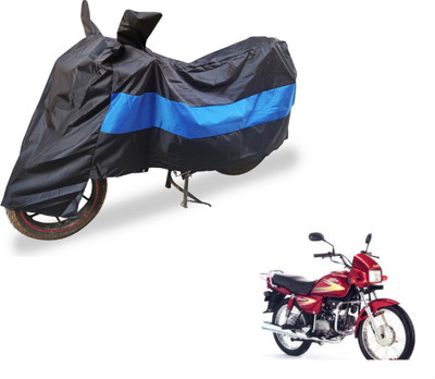 Flipkart SmartBuy Two Wheeler Cover for Hero(Splendor, Black, Blue)