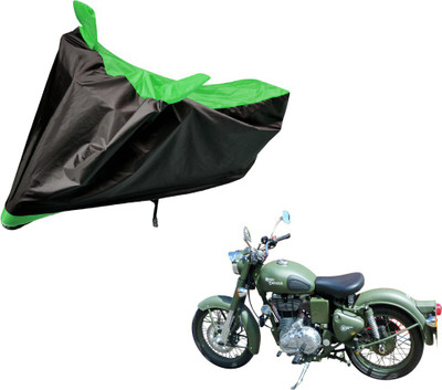 Auto Hub Two Wheeler Cover for Royal Enfield(Battle, Black, Green)