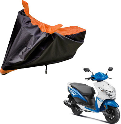 Auto Hub Two Wheeler Cover for Honda(Deo, Black, Orange)