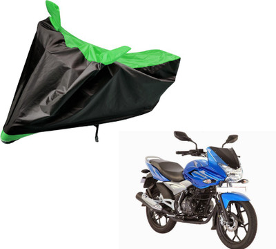 Auto Hub Two Wheeler Cover for Bajaj(Discover 150 f, Black, Green)